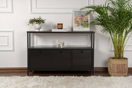 Nordure Consola Solace Madera Negra y Negra
